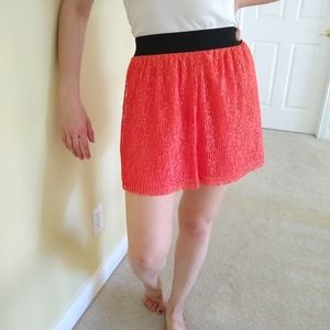 Candie's orange lace skirt